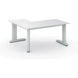 Büroschreibtisch PRIMO FLEXIBLE, 160x140 cm, weiß