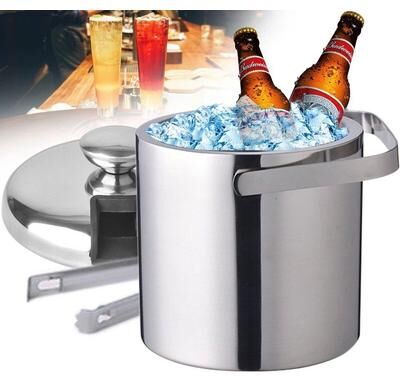 Multicon Wholesale Hub Double Wall Stainless Steel Insulated Ice Bucket With Lid And Tongs Double Wall Stainless Steel Insulated Ice Bucket With Lid And Tongs