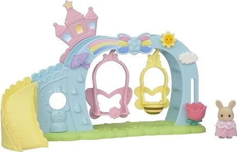 Sylvanian Families - Erlebniskindergarten Schaukel mit Figur, Konstruktionsspielzeug