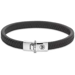 REBEL & ROSE - ABSOLUTELY LEATHER - Small Braided Anthracite / 7mm