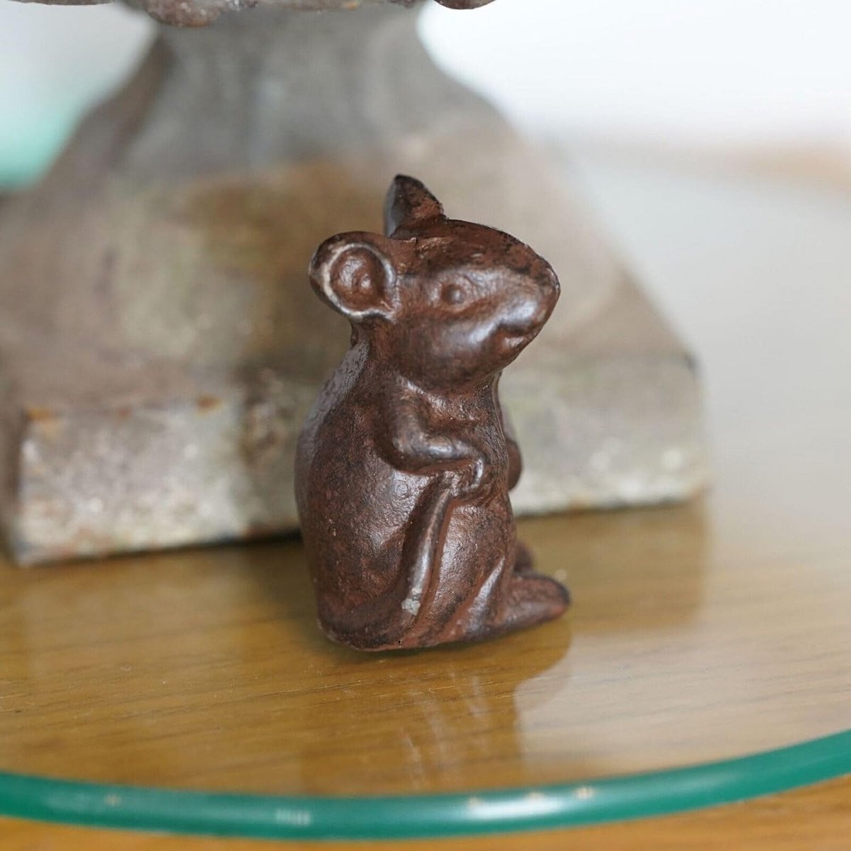 Decoratief Gietijzeren Muis Beeldje voor Binnen en Buiten | Tuindecoratie