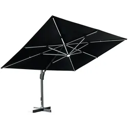 Home Deluxe LED Sonnenschirm DIARO - 400 x 300 cm Ohne Schirmständer