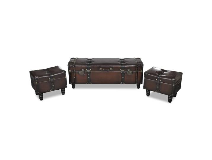 vidaXL Sitztruhen-Set 3 Stk. Braun
