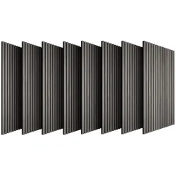 TecTake GmbH tectake Akustikpaneele Sonic Wall III Holzoptik - 8er Set Eiche hellgrau