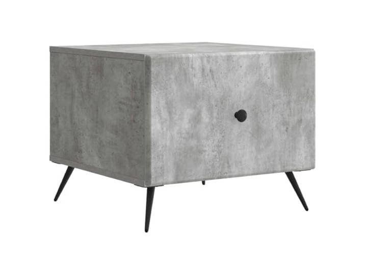 Couchtisch Beton Grau 49x50x40cm mit Schubladen Rechteckiger Vintage-Stil, Holzwerkstoff, Schubladen mit Knöpfen, konische Beine, leicht zu reinigen