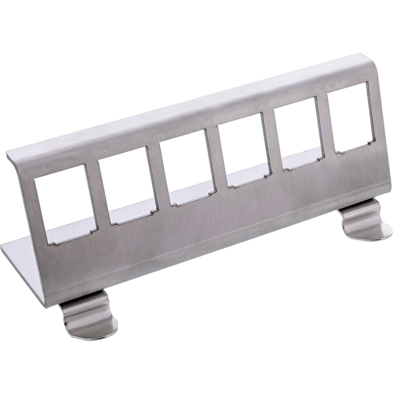 InLine Keystone SNAP-In Metall-Modulhalter, 6-fach für Hutschiene