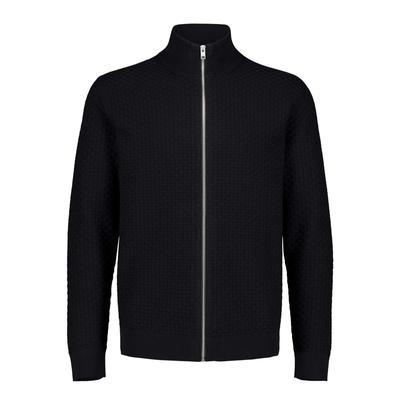 Cardigan LINDBERGH "Cardigan Relaxed Fit", Herren, Gr. 3XL, schwarz, Obermaterial: 60% Baumwolle, 40% Polyester, unifarben, Strickjacken