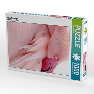CALVENDO Puzzle Rosa Flamingo | 1000 Teile Lege-Größe 64x48cm Foto-Puzzle für glückliche Stunden