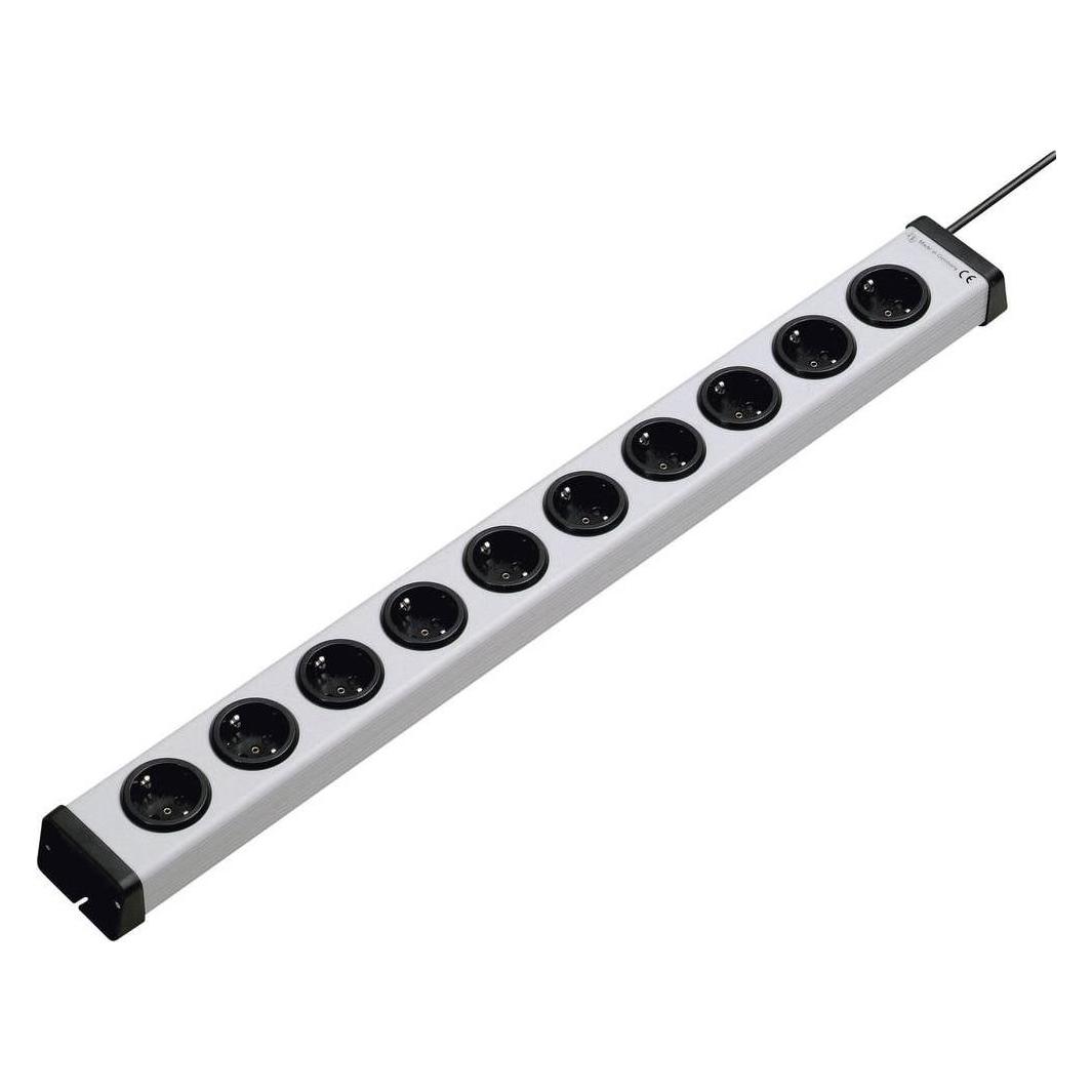 Ehmann 0200x00102301 Steckdosenleiste ohne Schalter 10fach Grau Schutzkontakt 1St. (10x, CEE 7/3, 1.50 m) (0200x00102301)