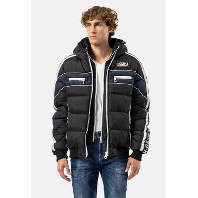 Winterjacke CIPO & BAXX "CM226", Herren, Gr. M, schwarz, Casual, modern fit, Jacken Winterjacke, funktional, stylisch & wetterfest