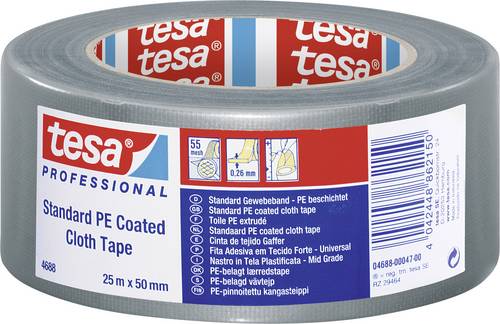 Tesa 04688-00047-00 Reparaturband tesa Professional Silber (L x B) 25m x 50mm 1St.