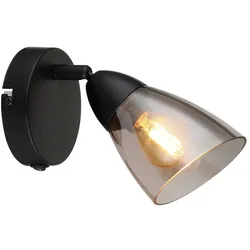 Wandleuchte Wandlampe Wohnzimmerlampe Beweglicher Spot Schwarz Metall H 15,5 cm