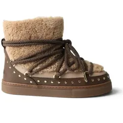 Inuikii für Damen. 1001.003.0072 Curly Rock Lederstiefel braun (37), Beige, Wohnung, Schnürsenkel, Lässig