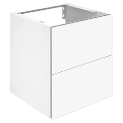 KEUCO Waschtischunterschrank „X-Line“ Trüffel (Glas), Trüffel (Lack, seidenmatt), ohne Beleuchtung 1000 × 400 × 490 mm