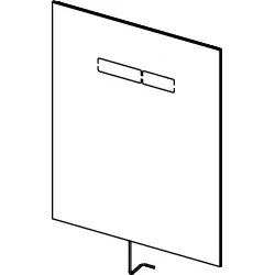 Tece -Ersatzteil TECElux Glasplatte sen-Touch, weiß glänzend, 9820285 9820285