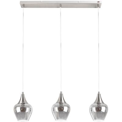 NOWA Hängeleuchte "DROP", silber (schwarz), H: 150cm, 1 Stk., Leuchten, Hängelampe Esszimmer-Leuchte Esstischleuchte Wohnzimmer, Hängeleuchte