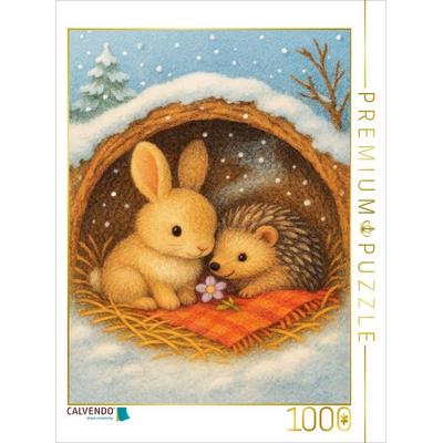 CALVENDO Puzzle Winterhöhle der Freundschaft | 1000 Teile Lege-Größe 64x48cm Foto-Puzzle für glückliche Stunden