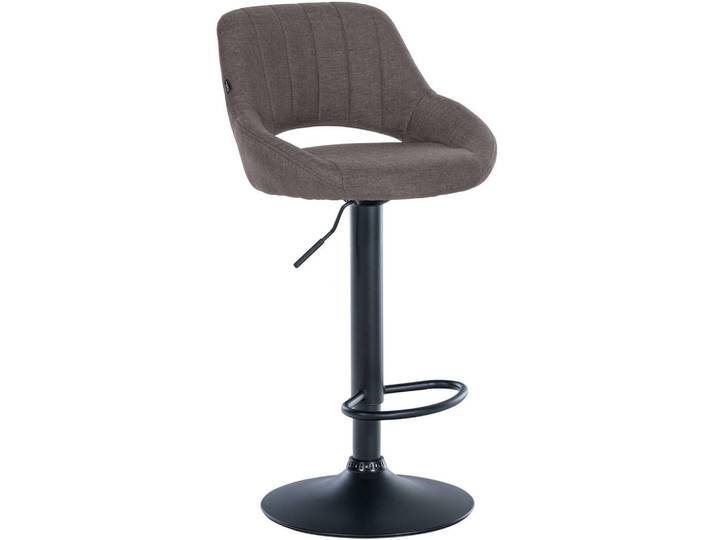 CLP Barhocker Stoff Dunkelgrau, Metall, 47x85x48 cm, Esszimmer, Barmöbel, Barhocker
