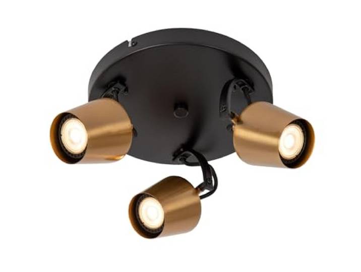 LUCIDE EMILE - Deckenstrahler - Ø 23 cm - 3xGU10 - Mattes Gold/Messing