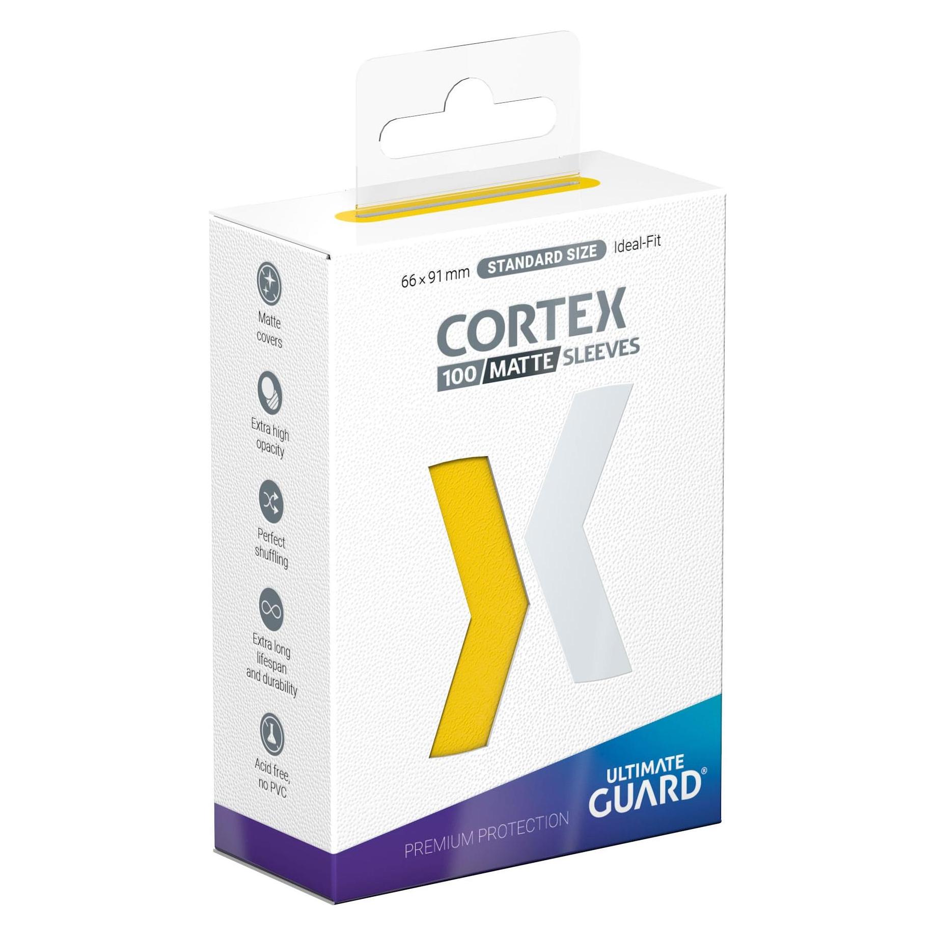 Ultimate Guard 100 pochettes Cortex Sleeves taille standard Matte Yellow (UGD011163)