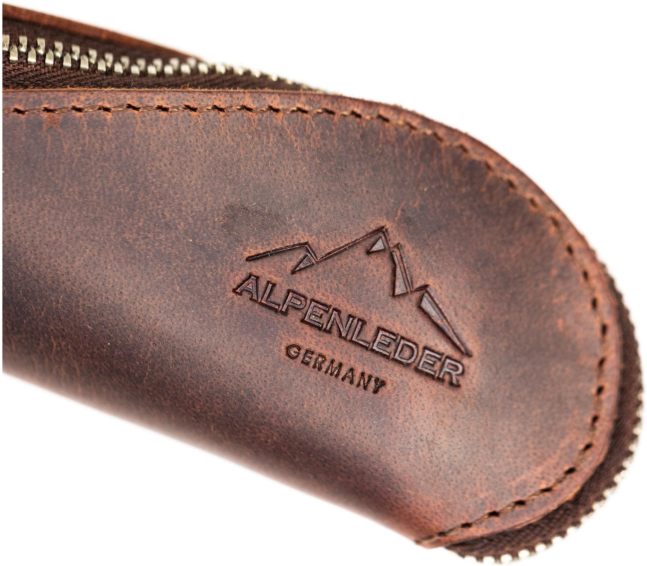 Schreibgeräteetui ALPENLEDER "Drahdi, Leder", Kinder, burgunder, Leder, Schreibgeräteetuis Schreibgeräteetui, Handgefertigtes Lederetui im besonderen Design burgunder Einheitsgröße