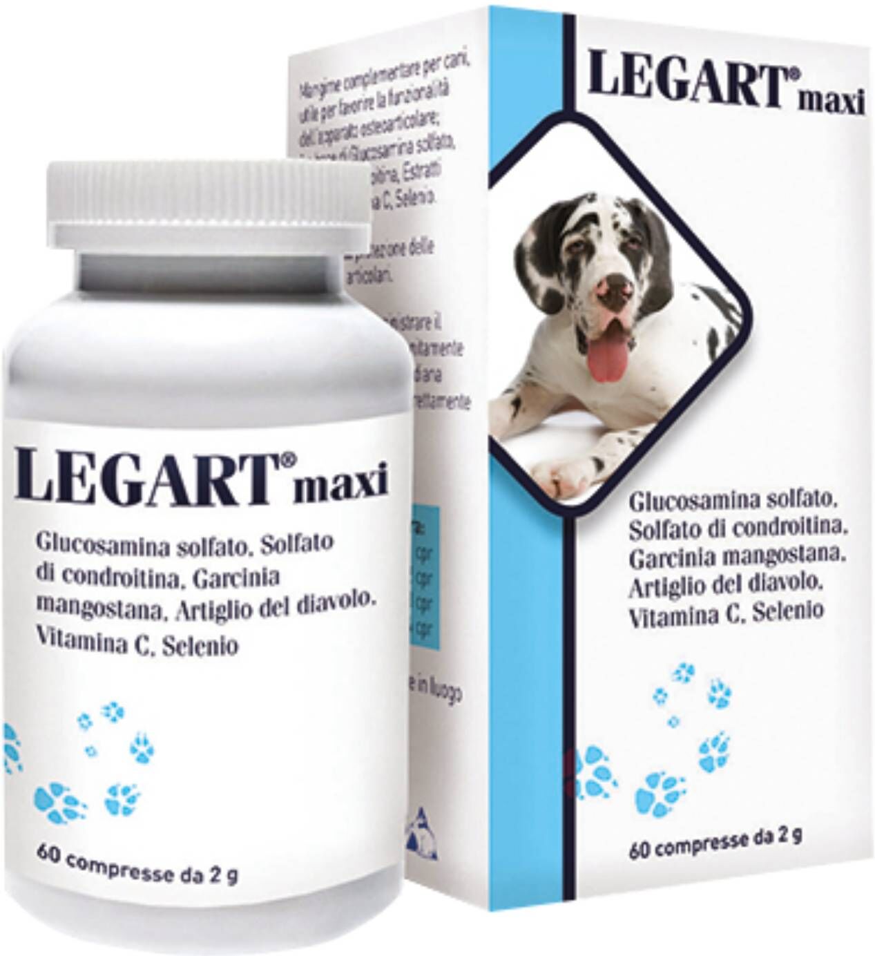 Aurora biofarma Legart Maxi Supporto della Funzione Articolare per Cani e Gatti 60 cpr 2 gr