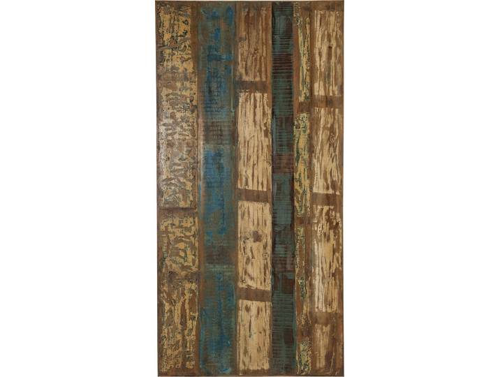 Tischplatte SIT Oslo Altholz Massivholz Tischplatte mit Unikat-Charakter , bunt, B:160cm H:4cm T:85cm, Massivholz, Tischplatten, Tischplatte, Massive Altholz-Tischplatte bunt lackiert mit Unikat-Charakter
