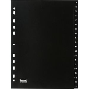 Idena Register 302022, A4, A-Z, Kunststoff, 20-teilig, schwarz
