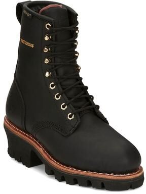 "Chippewa Boot Tinsley 8"" Waterproof Steel Toe Logger - Womens 10 Black Boot W"