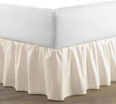 Revman International Laura Ashley Gathered Bedskirt, Full / Double, Ivory