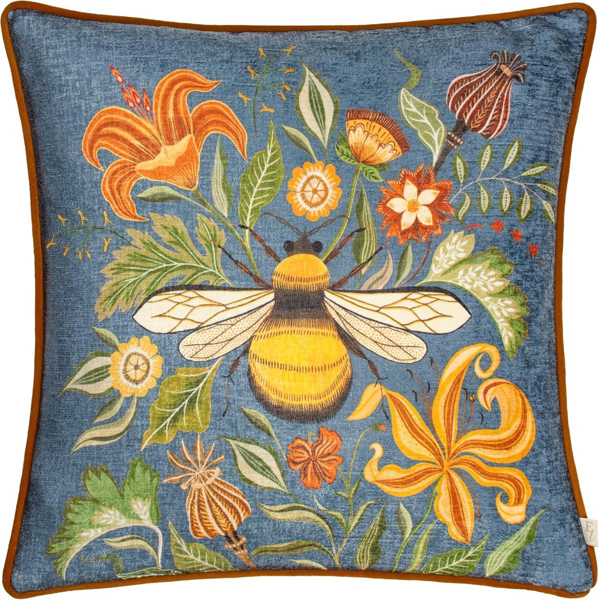 Lichfield Hawthorn Bee Chenille Piped Kussenhoes