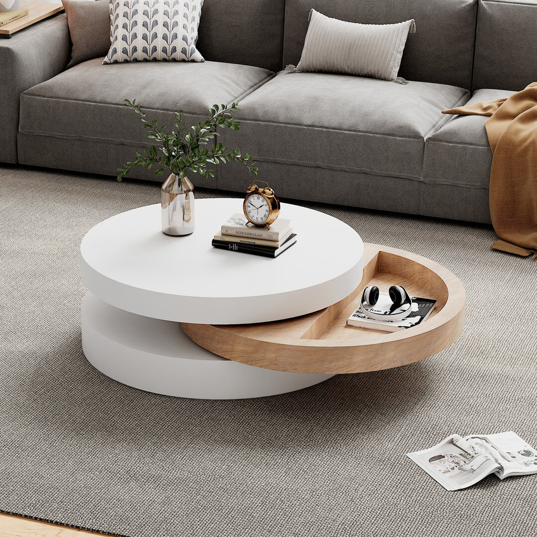 Metro Coffee Table with Storage White 35cm H X 60cm W X 60cm D