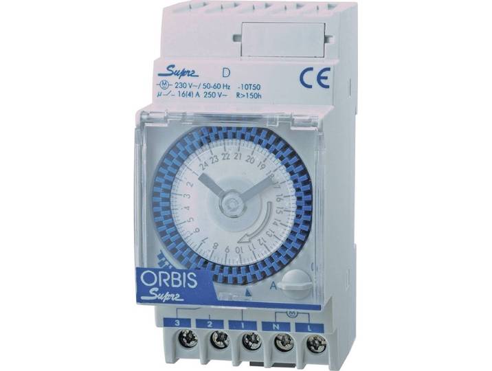 ORBIS Zeitschalttechnik SUPRA D 230 V DIN-rail schakelklok Analoog 230 V/AC