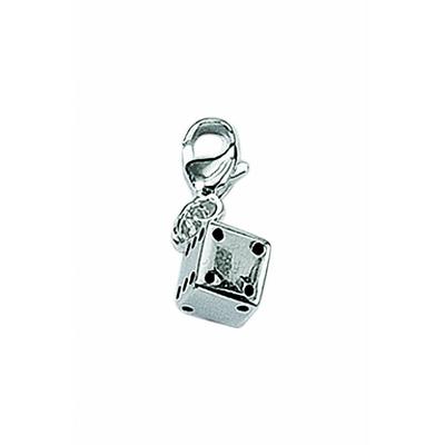 Charm-Einhänger ADELIA´S "Charm Anhänger Würfel 925 Silber", silber, Charms, Damen, Silber 925 (Sterlingsilber), Silberanhänger Würfel