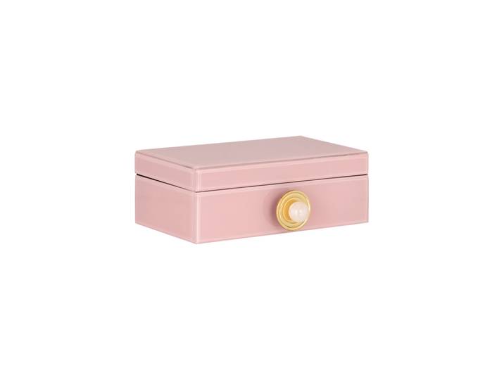 Design Schmuckkasten „Jamila“ aus Glas Pink Large, 26 x 11 cm Richmond Interiors