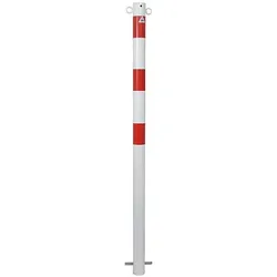 kaiserkraft, Absperrung, Absperrpfosten, Ø 60 mm, weiß / rot
