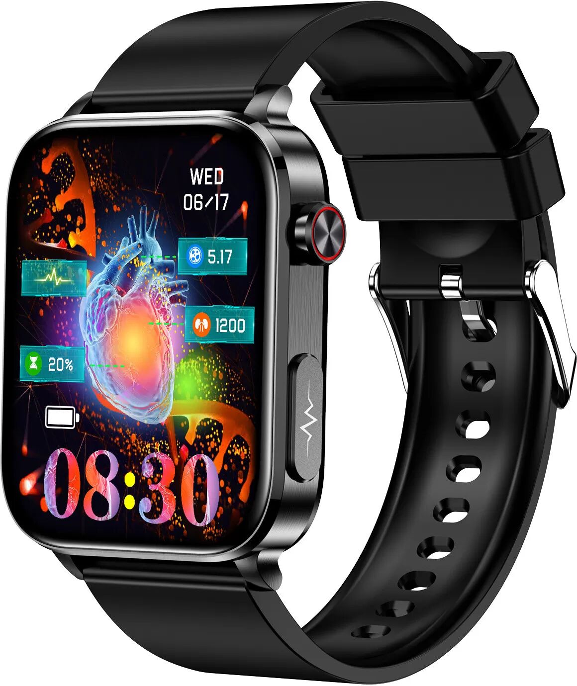 INF Smartwatch mit Herzfrequenz, Schlafmonitor, Schrittzähler IP68
