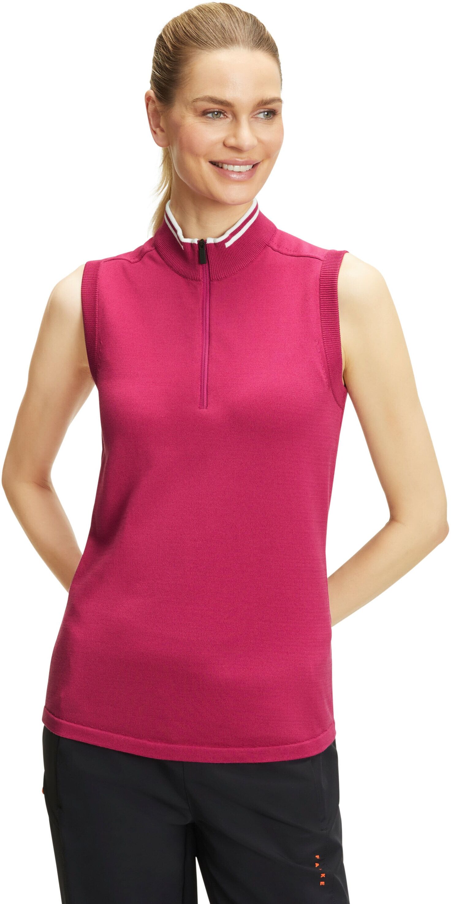 Pullunder FALKE "FALKE Pullunder", Damen, Gr. S, pink (weiß meliert (2015)), Pullover Pullunder