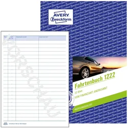 Avery, Formular, Fahrtenbuch