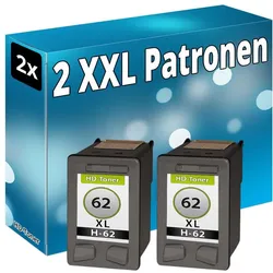 Druckfuxx, Druckerpatrone, 2x DRUCKER TINTE PATRONE für HP 62-XL ENVY 5644 5646 5660 7640 DeskJet 5645 AiO