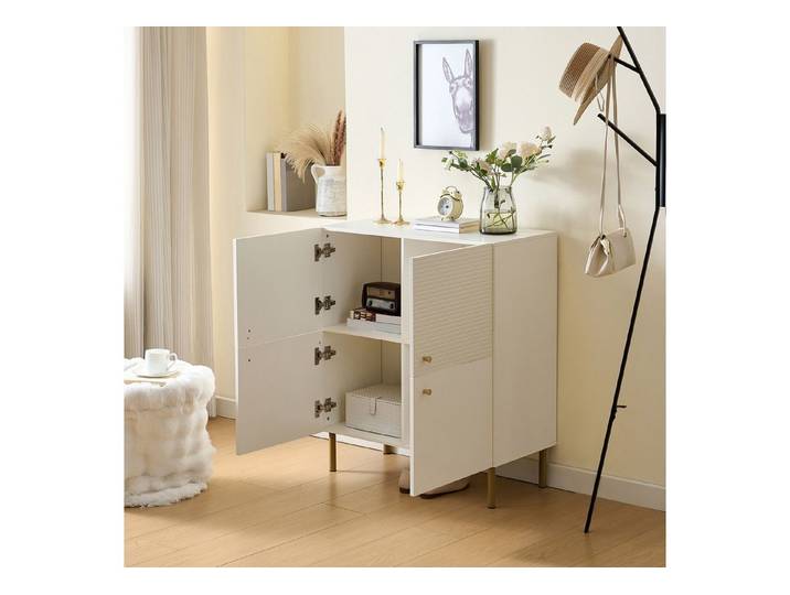 STILVORA Wohnzimmer-Set mit 6 Schubladen,Aufbewahrungsschrank Kommode mit Stahlbeinen, (Anrichte, Wohnzimmerschrank, Esszimmerschrank, 1-St., 6-Schubladen-Kommode), MDF-Schrank mit Stahlbeinen