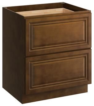 CASAINC RTA Kitchen Base Cabinet, 2-Drawer Cabinet with Solid Wood Frame, Soft-Close Slides, UV Finish, Low-VOC, 30-36 in. W