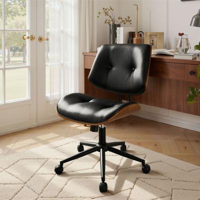 OVIOS Armless Adjustable Rivet Design Office Chair