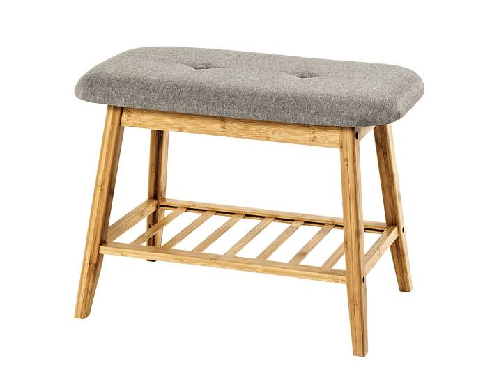 Banc d’entrée Stolk 60cm Marron/Bambou