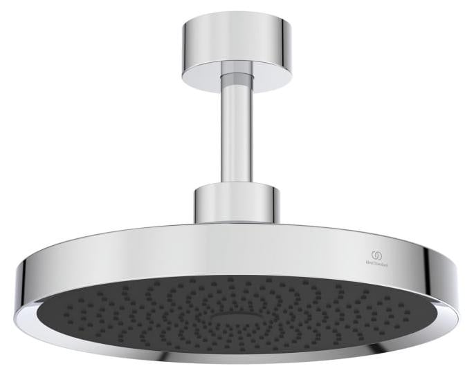 Ideal Standard Idealrain Solos douchekop met LED-verlichtingsring en douchearm voor plafondmontage, diameter: 33 cm