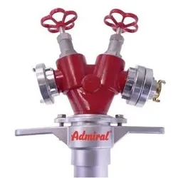 Admiral Hydrantenstandrohr STORZ Alu.DN 80 1xC-Abgang,1xAbgang Schnellkupplung,2 Ventile
