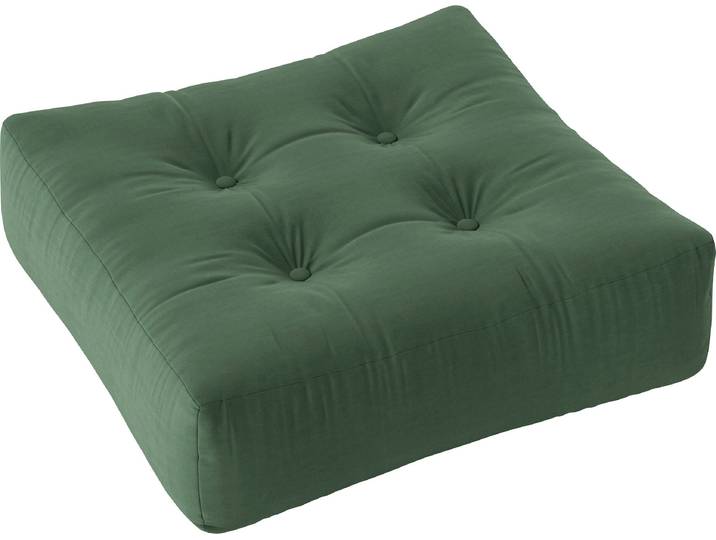 Pouf KARUP DESIGN More Pouf - Multifunktionales und bequemes Bodenkissen , grün (olivgrün), B:70cm H:22cm T:70cm, Stoff, Poufs, Pouf, Flexibel einsetzbar, stapelbar & in vielen Farben erhältlich
