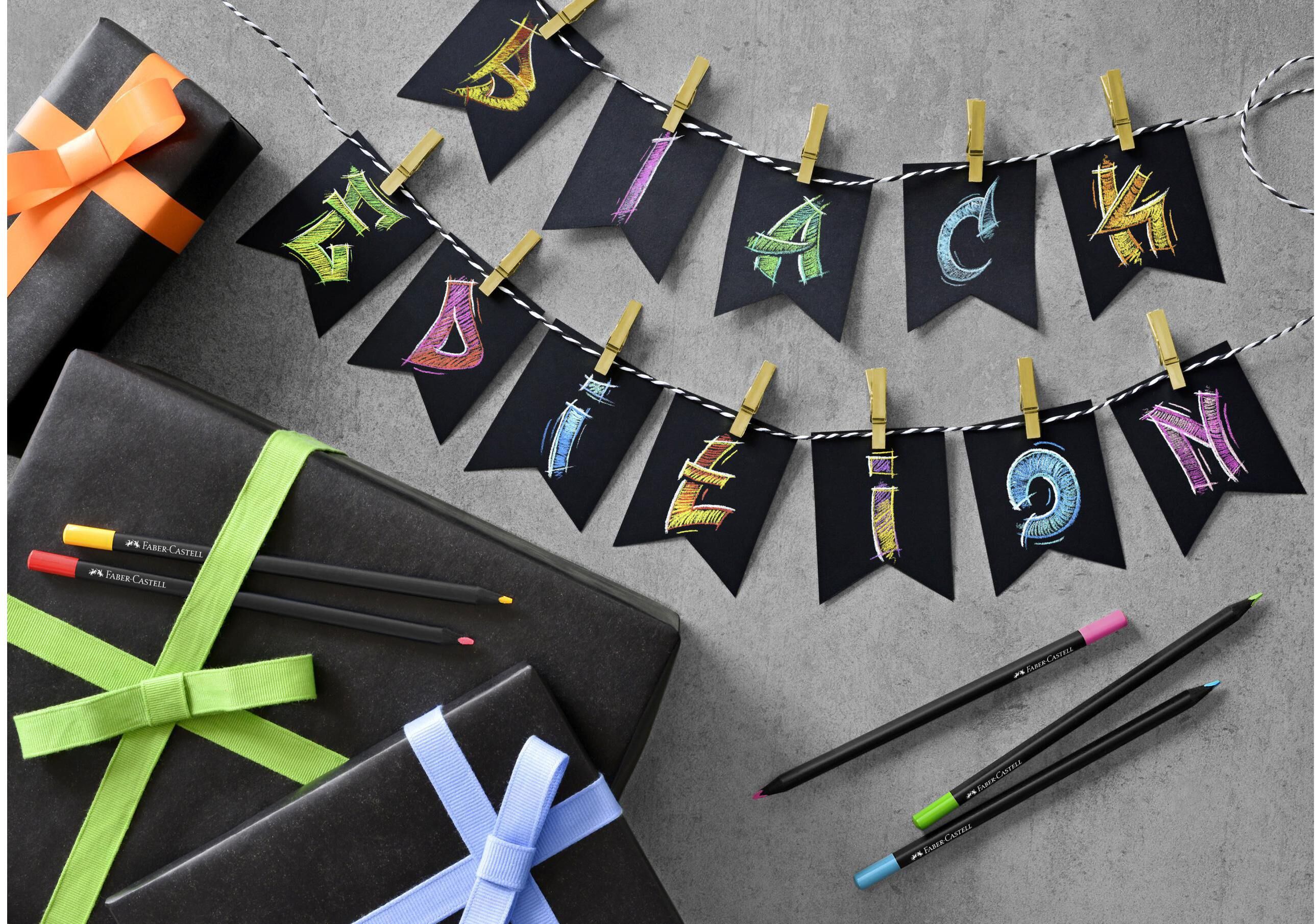Buntstift FABER-CASTELL "Black Edit", bunt, Holz, Stifte, Buntstift, Bruchsicher bunt Einheitsgröße