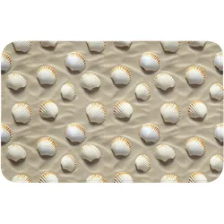 WC-VORLEGER Muscheln - Sand - Maritim Toilettenteppich 80x50 cm