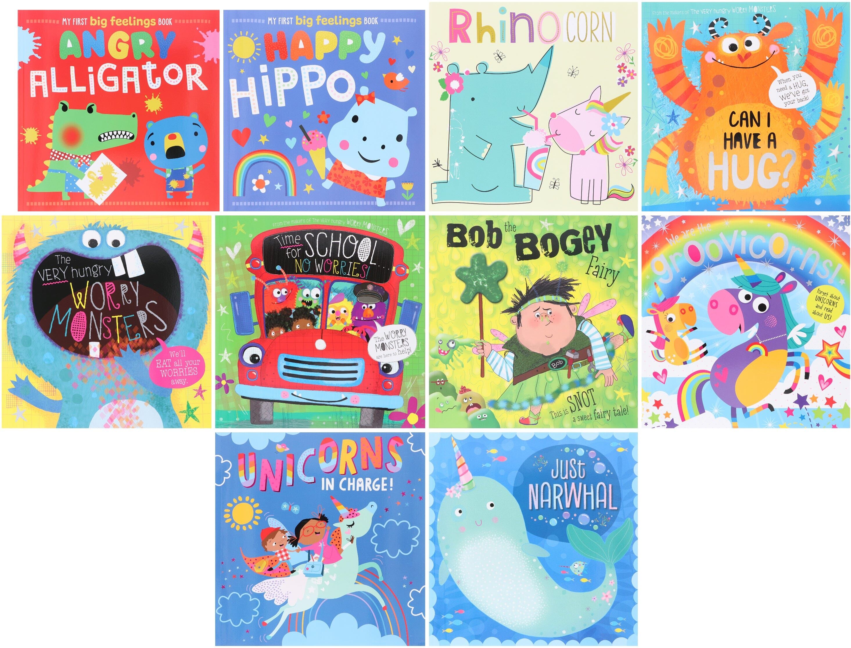 Children's Magical Monster Picture Books Collection Illustrated 10 Books Set - Ages 3+ - Paperback Make Believe Ideas